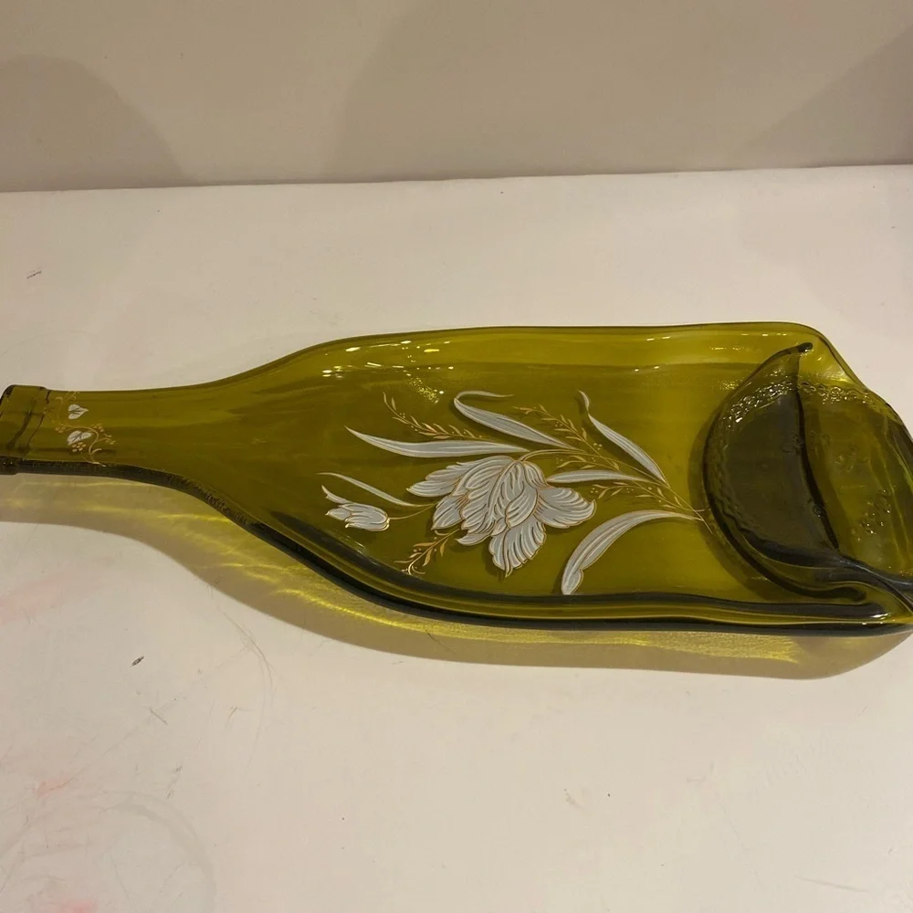 Melted Glass Bottle Spoon Rest (FV)